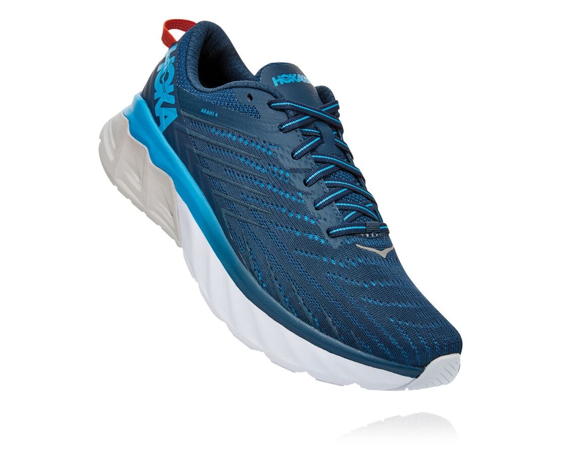 Hoka One One Arahi 4 Férfi Gyalogló Cipő Kék [DTRCW-2967]